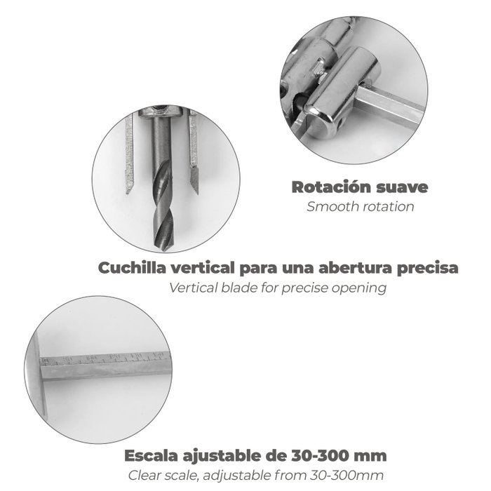 WOLFPACK LINEA PROFESIONAL Broca Cortacírculos Regulable 30-300mm