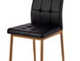 GIFTDECOR Silla Decorative Noire Pieds Bois – PU et Fer – 10 x 18 x 43 cm (Set de 4)