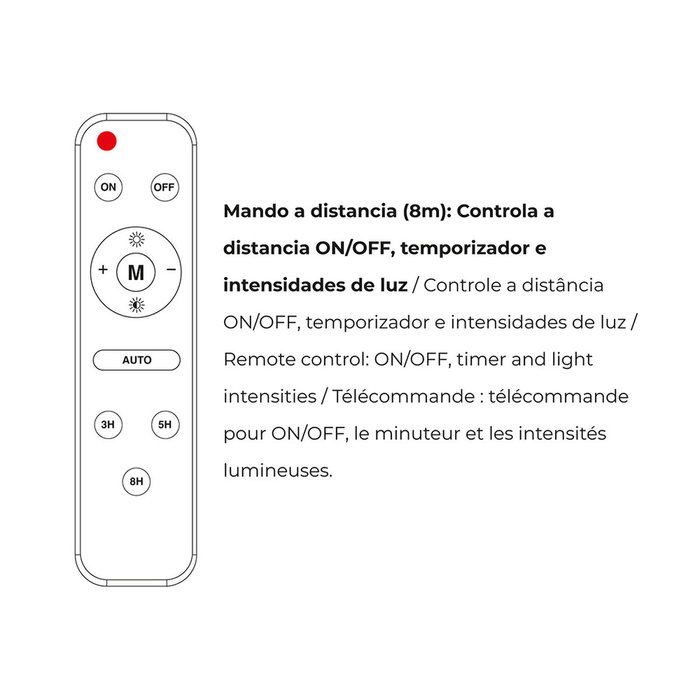 Projecteur EDM 31855 200 W 1500 lm Télécommande Panneau solaire photovoltaïque (6500 K) Projecteur EDM 31855 200 W 1500 lm Télécommande Panneau solaire photovoltaïque (6500 K)