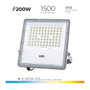 EDM Projecteur LED Solaire 200W 1500lm 6500K Lumière Froide IP65 avec Panneau Solaire et Télécommande