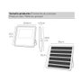 EDM Projecteur LED Solaire 200W 1500lm 6500K Lumière Froide IP65 avec Panneau Solaire et Télécommande