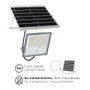 EDM Projecteur LED Solaire 200W 1500lm 6500K Lumière Froide IP65 avec Panneau Solaire et Télécommande