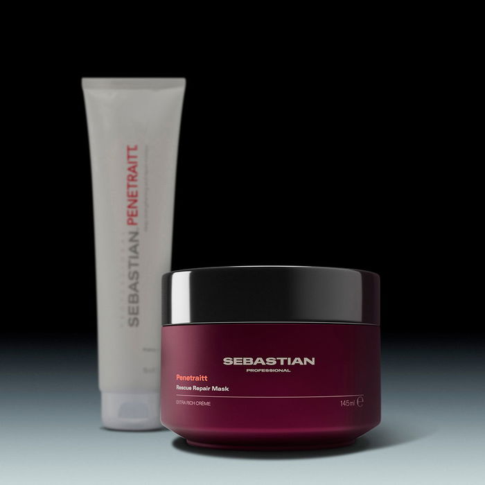 Sebastian Professionals PENETRAITT - Masque revitalisant réparateur pour cheveux abîmés, soin intense transformateur, rend les cheveux doux en minutes, 145 ml