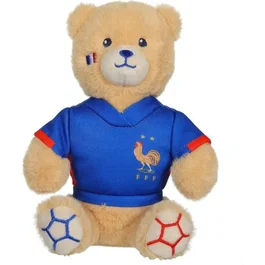 Gipsy Toys Peluche Ours FFF - Maillot Équipe de France 2 Étoiles 15 cm - Peluche Doudou Bébé