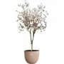 ELHO Pot de fleurs Sereh Rond 47 en plastique 100% recyclé, Marron, Diamètre 47 x Hauteur 40 cm, Résistant au gel et inaltérable pour intérieur ou extérieur