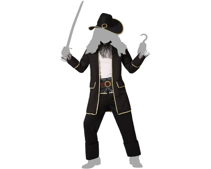 Disfraz Pirata Hombre Adulto Barbanegra Taille M-L Disfraz Pirata Hombre Adulto Barbanegra Taille M-L