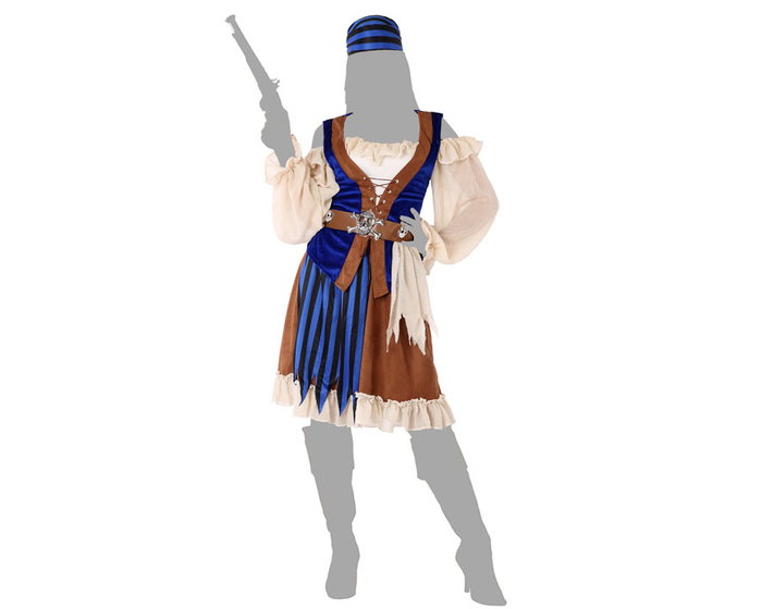 Disfraz Pirata Azul Mujer Adulto Disfraz Pirata Azul Mujer Adulto