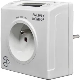GAO - Contrôleur de consommation d'énergie - Wattmètre intelligent - Mesure puissance W/kWh/durée - Détection à partir de 4W - Disjoncteur intégré - 16A 3680W