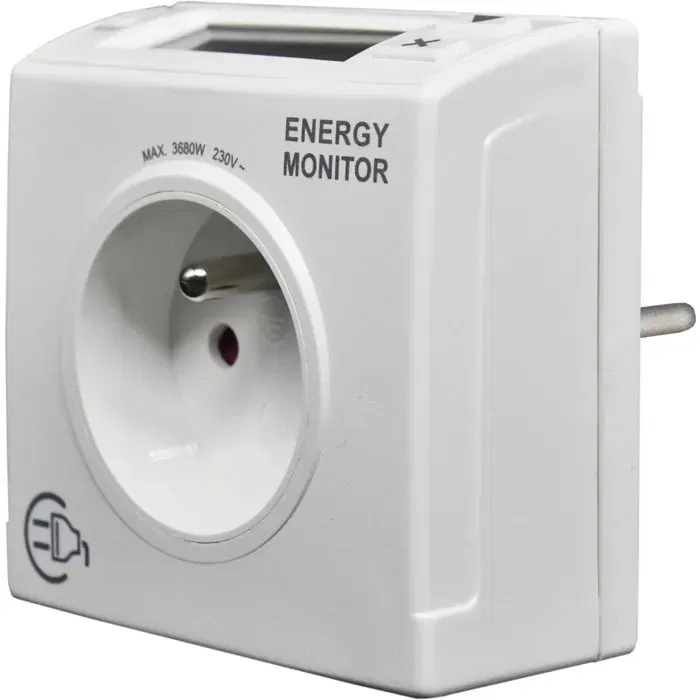 GAO - Contrôleur de consommation d'énergie - Wattmètre intelligent - Mesure puissance W/kWh/durée - Détection à partir de 4W - Disjoncteur intégré - 16A 3680W GAO - Contrôleur de consommation d'énergie - Wattmètre intelligent - Mesure puissance W/kWh/durée - Détection à partir de 4W - Disjoncteur intégré - 16A 3680W