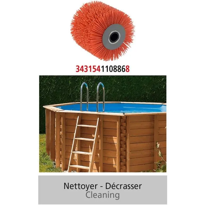 FARTOOLS Brosse en nylon avec fil abrasif rouge pour modèles REX120C et REX200 - Pour métal/plastique - Garantie 2 ans