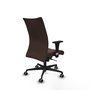 Piqueras Y Crespo Chaise de bureau Albacete confidente, Simili-cuir Marron foncé