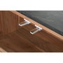 DKD Home Decor Meuble de télévision Marron Noir Naturel Marbre Acacia 145 x 45 x 60 cm