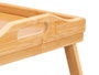 KINVARA Table Plateau Pliable en Bambou Marron