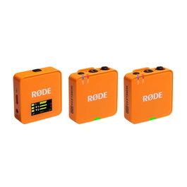 Rode Wireless Go III Orange | Microphone sans fil compact 2 canaux 2,4 GHz 128 bits 32 Go