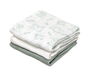 KioKids Set de 3 Muselinas Bébé 70x70 cm - Bambou et Coton - Vert, Blanc et Imprimé Jungle - Standard 100 by OEKO-TEX