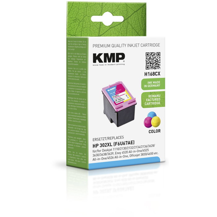 KMP H168CX Cartouche d'encre couleur compatible avec HP F6U67AE KMP H168CX Cartouche d'encre couleur compatible avec HP F6U67AE