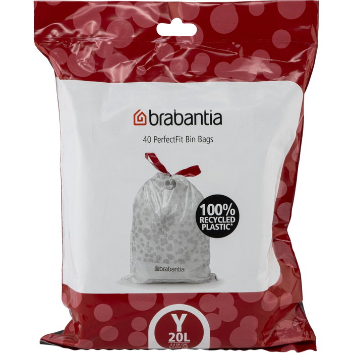 Brabantia PerfectFit NewIcon Sacs poubelle Code Y, 20 Litres Brabantia PerfectFit NewIcon Sacs poubelle Code Y, 20 Litres
