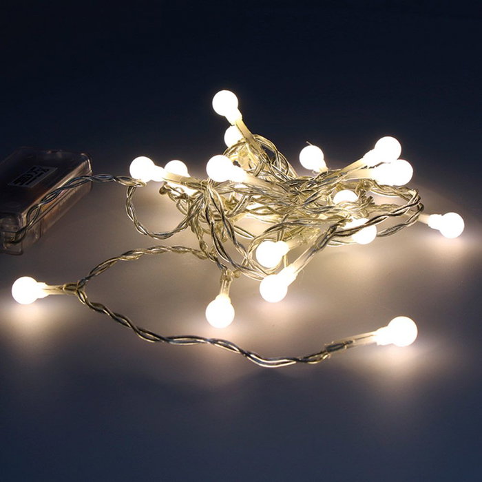 Decorative Lightning Guirlande lumineuse 20 LED sphériques blanc chaud 2,30 m Decorative Lightning Guirlande lumineuse 20 LED sphériques blanc chaud 2,30 m