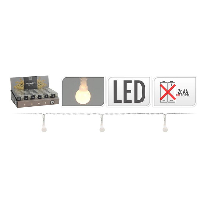 Decorative Lightning Guirlande lumineuse 20 LED sphériques blanc chaud 2,30 m Decorative Lightning Guirlande lumineuse 20 LED sphériques blanc chaud 2,30 m