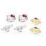 The Carat Shop Set de boucles d'oreilles Sanrio Hello Kitty, Cinnamoroll et Pompompurin