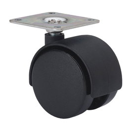 Ruedas Alex Roue giratoire avec plaque et axe lisse, noire, Ø 5 cm