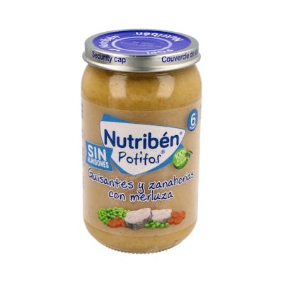 NUTRIBEN Potito Merluza-Guisantes-Zanahoria 235g NUTRIBEN Potito Merluza-Guisantes-Zanahoria 235g