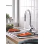 GROHE 31486001 - Mitigeur de cuisine évier haut Feel, douchette extractible 2 jets (jet laminaire/pluie), rotation 360°, bec en U pivotant, limiteur de débit