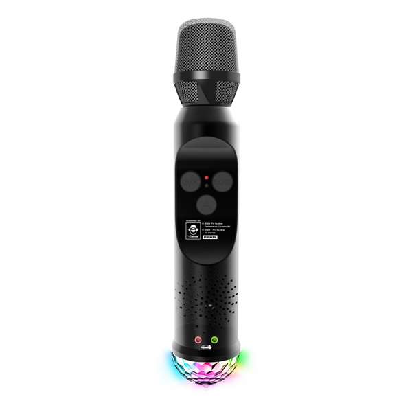 iDance Microphone sans fil avec lumières et fonction karaoke La Voix - Micro USB avec batterie Li-ion