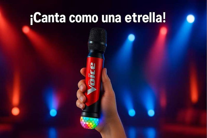 iDance Microphone sans fil avec lumières et fonction karaoke La Voix - Micro USB avec batterie Li-ion