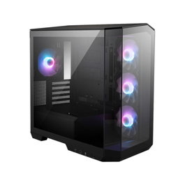 MSI MAG Pano M100R PZ Boîtier PC Gaming Micro ATX, Noir, Panneau en Verre Trempé, RGB, 7 Ventilateurs 120 mm