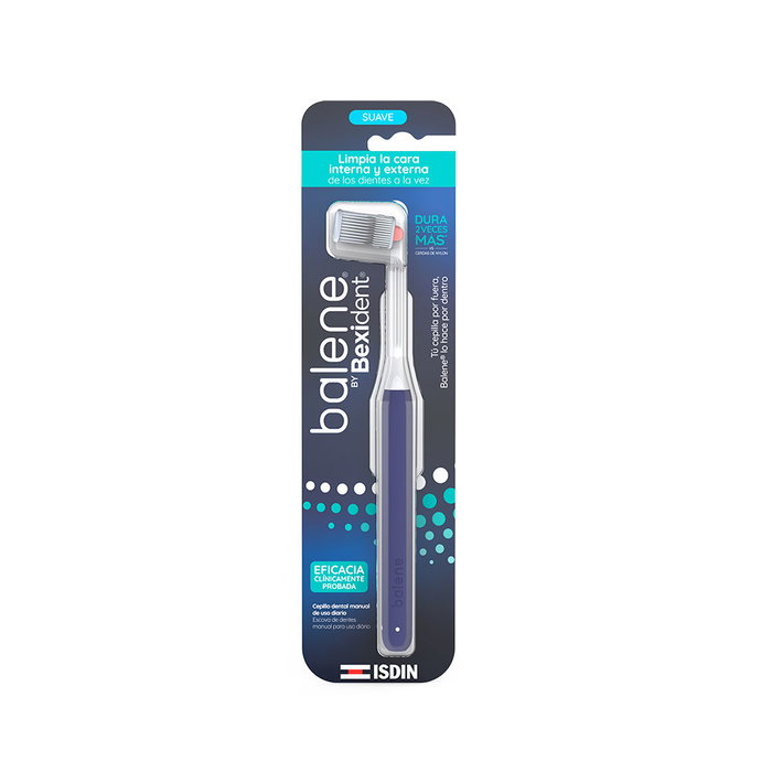 Balene Brosse à dents souple Bleue 1 unité - Tête rotative 180° nettoyage double face doux