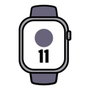 Apple Watch Series 11 GPS 46mm Argenté avec Bracelet Sport Brume Lilas