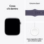 Apple Watch Series 11 GPS 46mm Argenté avec Bracelet Sport Brume Lilas