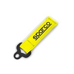 Sparco Porte-clés en cuir jaune