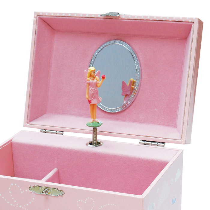 Tachan Joyero Musical - Coffret à bijoux musical avec danseuse, anillier, tiroirs et miroir pour enfants, 19.1 x 12.1 x 15 cm
