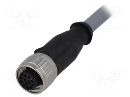 HARTING Connecteur M12 avec cordon, 12 broches, code A, 1m, droit