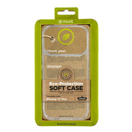 Protection pour téléphone portable Muvit for Change iPhone 17 Pro Transparent