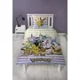 Pokemon Parure de lit réversible Pikachu et Evoli - Microfibre - 1 housse de couette 140 x 200 cm + 1 taie 63 x 63 cm