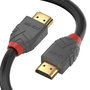 Lindy Câble HDMI 2.0 High Speed Anthra Line - Câble Professionnel Triple Blindage 4K 60Hz 18 Gbit/s avec Connecteurs Or 24 Carats - Longueur 2 mètres