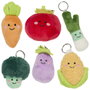 The Concept Factory Porte-clés Peluche Légumes Kawaii Assortis