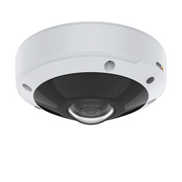 Axis M3077-PLVE - Caméra de surveillance réseau mini-dôme, capteur 6 MP, vue 180°/360°, microphones intégrés, Lightfinder, Forensic WDR, pour intérieur/extérieur