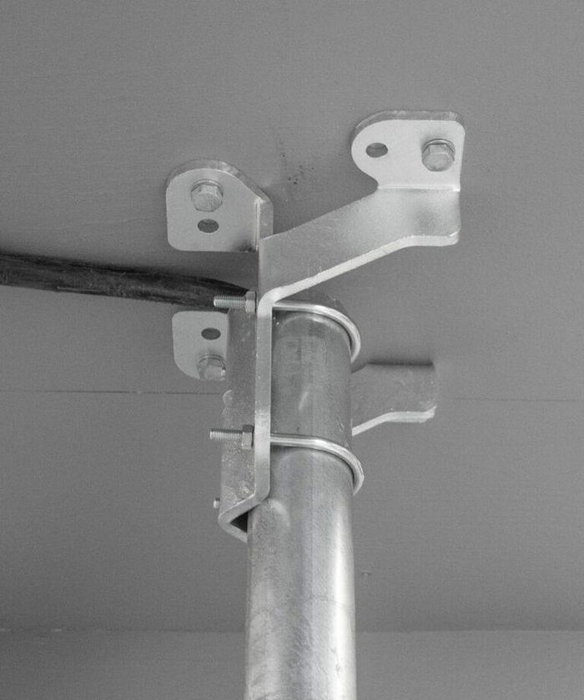 Next Green Support de montage au plafond et au sol pour tube acier Ø 60 mm - Entrée câble 360°