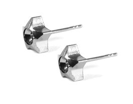 Innspiro Boucles d'oreilles métalliques pour incrustation étoile argentée Xilion 3mm