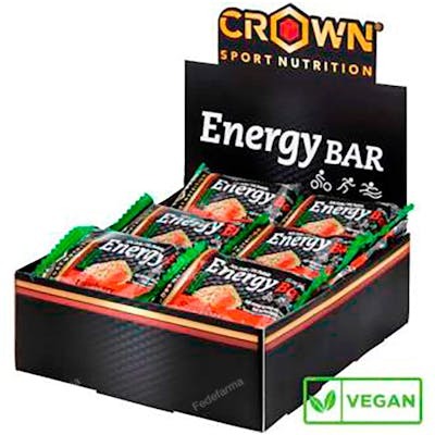 CROWN SPORT NUTRITION Energy Vegan Bar Strawberry Fraise CROWN SPORT NUTRITION Energy Vegan Bar Strawberry Fraise