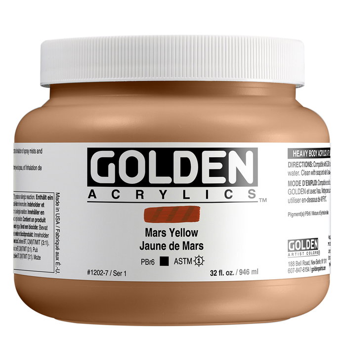 Golden Heavy Body Colores Acrílicos Amarillo Marte 946 ml Golden Heavy Body Colores Acrílicos Amarillo Marte 946 ml