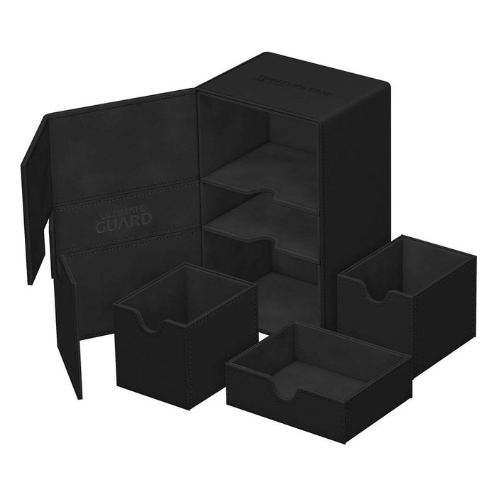 Ultimate Guard Twin Flip'n'Tray 160+ Xenoskin - Black Ultimate Guard Twin Flip'n'Tray 160+ Xenoskin - Black