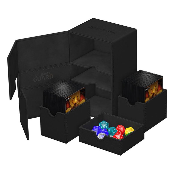 Ultimate Guard Twin Flip'n'Tray 160+ Xenoskin - Black Ultimate Guard Twin Flip'n'Tray 160+ Xenoskin - Black