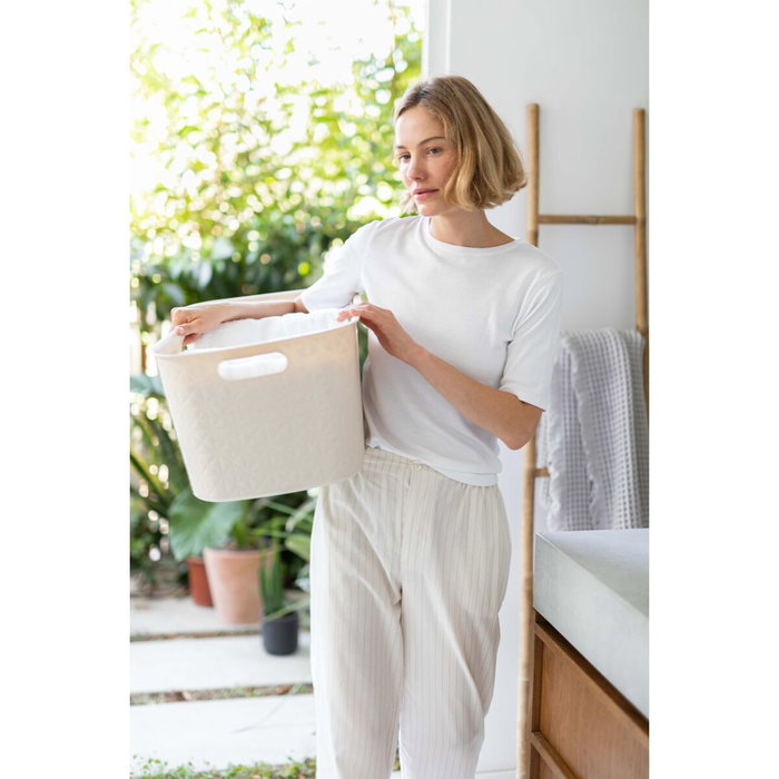 Curver Coffre à linge Softex 45 L Blanc cassé Curver Coffre à linge Softex 45 L Blanc cassé