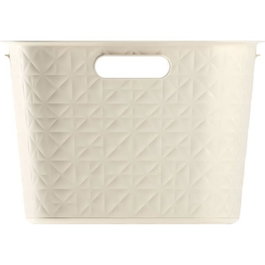 Curver Coffre à linge Softex 45 L Blanc cassé