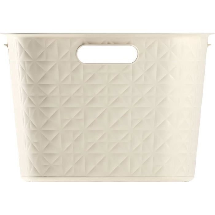 Curver Coffre à linge Softex 45 L Blanc cassé Curver Coffre à linge Softex 45 L Blanc cassé